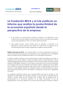 La Fundación BBVA y el Ivie publican un informe que analiza la