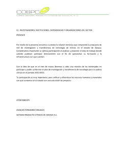 propuesta de red de citricos para oaxaca. enero 2013