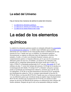 La edad del Universo