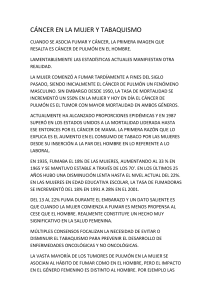 c&aacute;ncer en la mujer y tabaquismo
