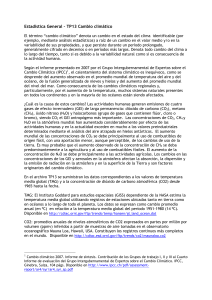 Definiciones de cambio climático