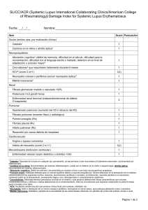 Versi&oacute;n espa&ntilde;ola de SLICC / ACR (Da&ntilde;o L&uacute;pico)