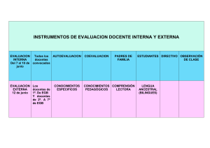 evaluaci&oacute;n interna