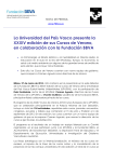 La Universidad del País Vasco presenta la XXXIV edición de sus