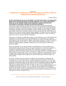 La infección causada por el virus chikungunya en Africa