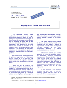 Una Visi&oacute;n Internacional del Royalty