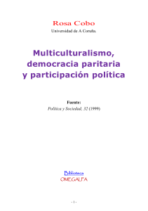 Multiculturalismo, democracia paritaria, participación política