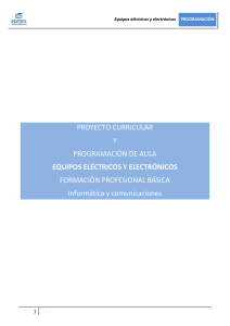 Equipos eléctricos y electrónicos PROGRAMACIÓN PROYECTO