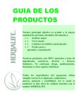 GUIA DE LOS PRODUCTOS