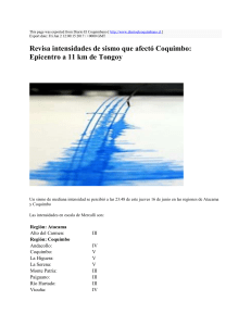 Revisa intensidades de sismo que afectó Coquimbo: Epicentro a 11