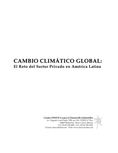 Cambio Climático global: El Reto del Sector Privado en