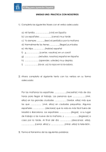Usamos la gramática – Unidad 1-Nivel A1