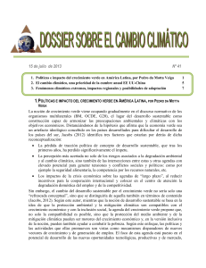 Dossier sobre Cambio Climático Nº 41