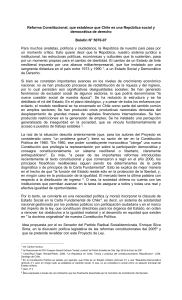 Reforma Constitucional, que establece que Chile es una República