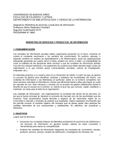 Programa Marketing de servicios y productos d e información