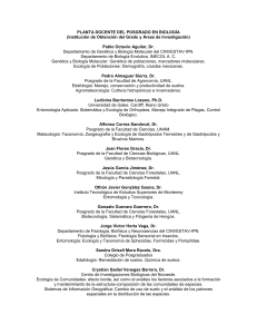 PLANTA DOCENTE DEL POSGRADO EN BIOLOGÍA (Institución de