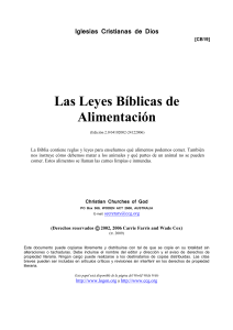 Las Leyes Bíblicas de Alimentación [CB19]