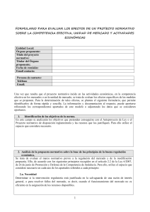 FORMULARIO PARA EVALUAR LOS EFECTOS DE UN