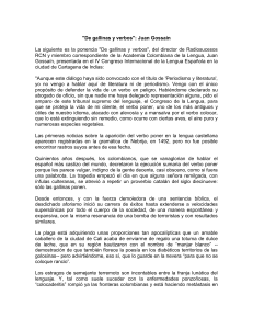 "De gallinas y verbos": Juan Gossaín