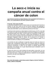 La aecc-c inicia su campaña anual contra el cáncer de colon