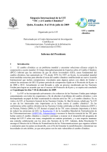 TIC y el Cambio Climático