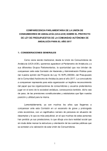 Presupuestos 2017 - Unión de Consumidores de Andalucía