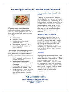 Los Principios Básicos de Comer de Manera Saludable