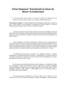 Primer Simposium “Actualización en Cáncer de Mama” en Ciudad