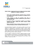 Jueves 30 de Octubre de 2014 Boletín No. 2073 DESDE PUEBLA
