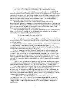 LAS TRES DIMENSIONES DE LA CRISIS I. Coyuntura Económica