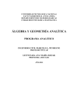 Algebra y Geometría Analítica - Facultad Regional Avellaneda