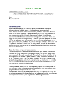 Edición N° 21 - otoño 2001 ATENCION PRIMARIA DE LA SALUD