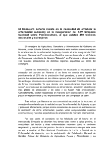 El Consejero Echarte insiste en la necesidad de erradicar la