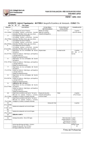 PLAN DE EVALUACION A&Ntilde;O ESCOLAR 2013