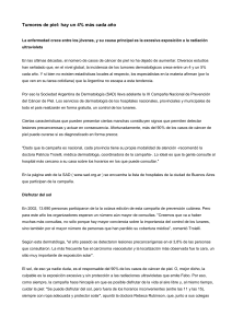 Tumores de piel: hay un 4% más cada año La enfermedad crece