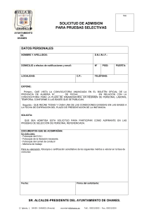 DATOS PERSONALES - Ayuntamiento de Ohanes