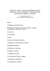 Coloquio: Viejas y Nuevos paradigmas de las religiones en las
