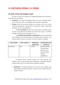 el sintagma verbal