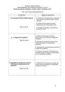 Temas de examen trimestral / Estudios Sociales / 7 año / I Trimestre
