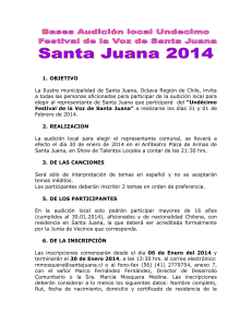 Bases Audición Local 2014 - I. Municipalidad de Santa Juana