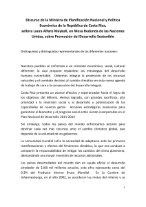 Discurso de la Ministra de Planificaci&oacute;n Nacional y Pol&iacute;tica