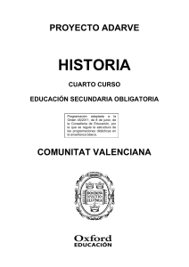 Programación Historia 4º ESO Comunidad Valenciana Adarve