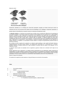 Selección natural Ilustraciones realizadas por el ornitólogo John