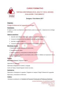 Triptico de curso - Colegio de Logopedas de Cantabria