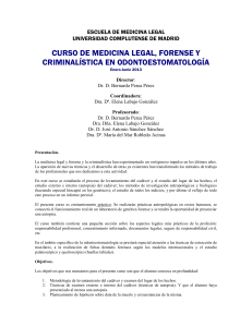 curso de medicina legal, forense y criminalística en