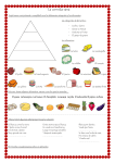 La comida sana Aquí tienes una pirámide, complétala con las