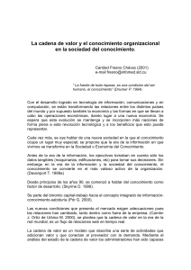 Blog 2 La cadena de valor y el conocimiento organizacional