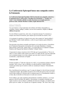 La Conferencia Episcopal lanza una campa&ntilde;a contra la Eutanasia