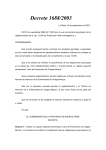 Decreto 1688/2003 - Honorable Cámara de diputados de la