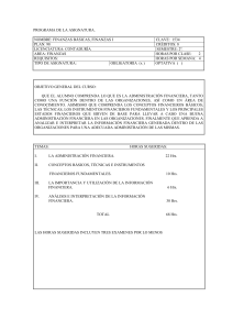 Finanzas I Finanzas Básicas